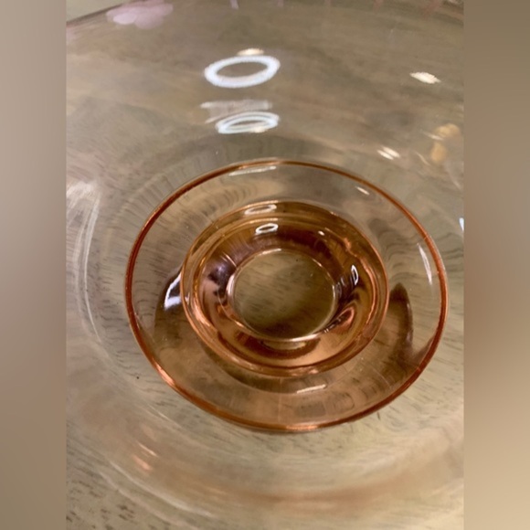 Vintage Pink Depression Glass, Octagon Shape Serving Bowl - Picture 7 of 7